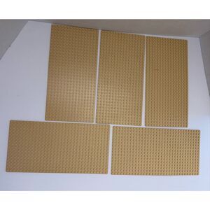 LEGO 16 x 32 Stud Tan Beige Baseplates Lot of 5 Base Plates